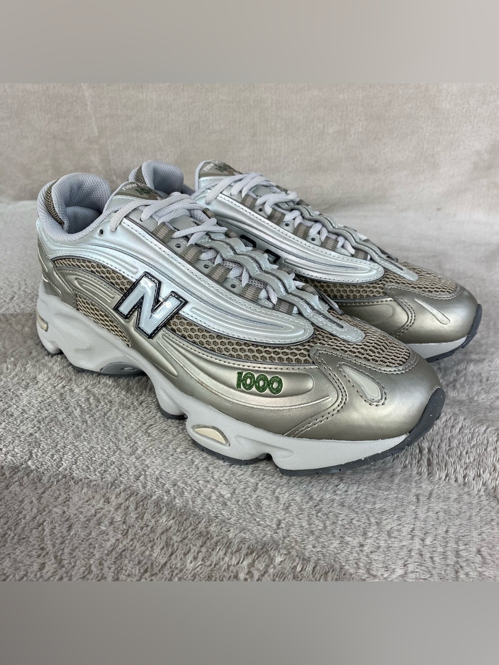 New Balance 1000 Mens Size 10 Light Silver Arid Stone Running Shoes M1000N NEW